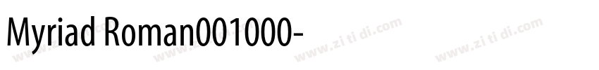 Myriad Roman001000字体转换